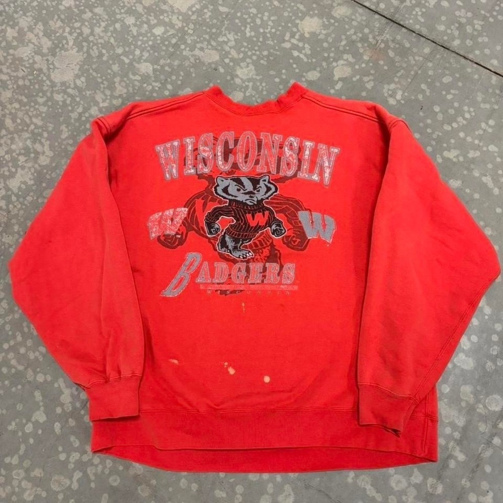 Vintage 90's Galt‎ Sand Wisconsin Badgers Crewneck Size XL